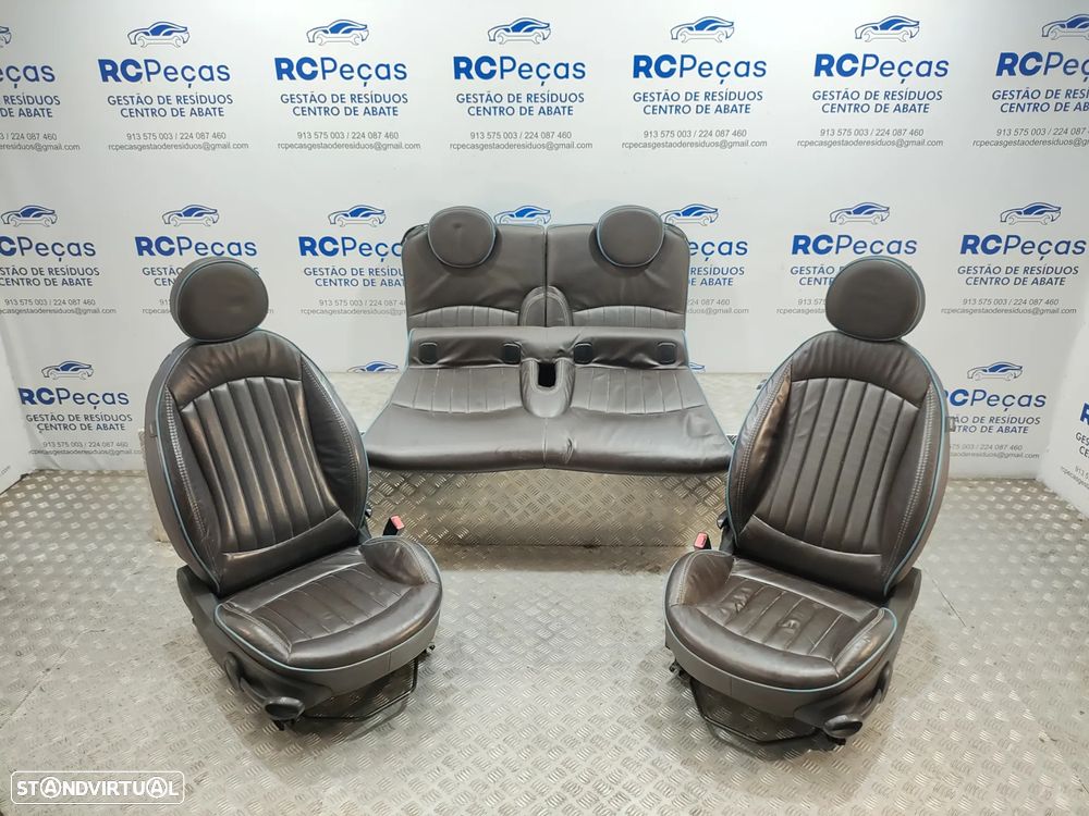 Conjunto de bancos em pele castanhos Mini Cooper S R57 Cabrio LCI - 11