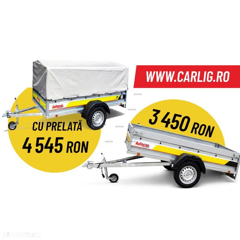 Autocar Remorca Autocar Tank 240 fara sistem de franare cu o singura axa 750kg - 1