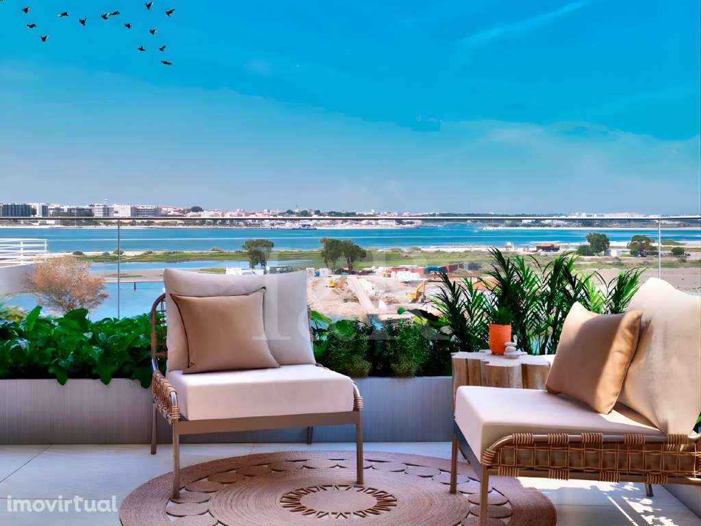 Apartamento T2 com vista rio e grande terraço, Flor de Sal - Barreiro - Grande imagem: 2/71