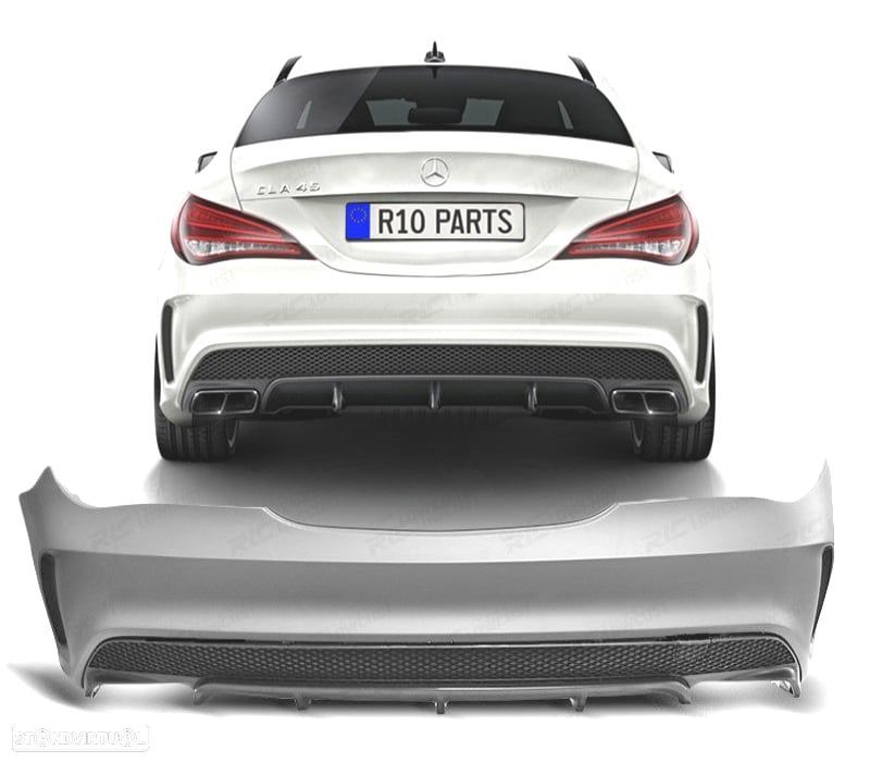 PARA-CHOQUES TRASEIRO MERCEDES CLASE CLA W117 C117 X117 13-18 LOOK CLA45 AMG - 1