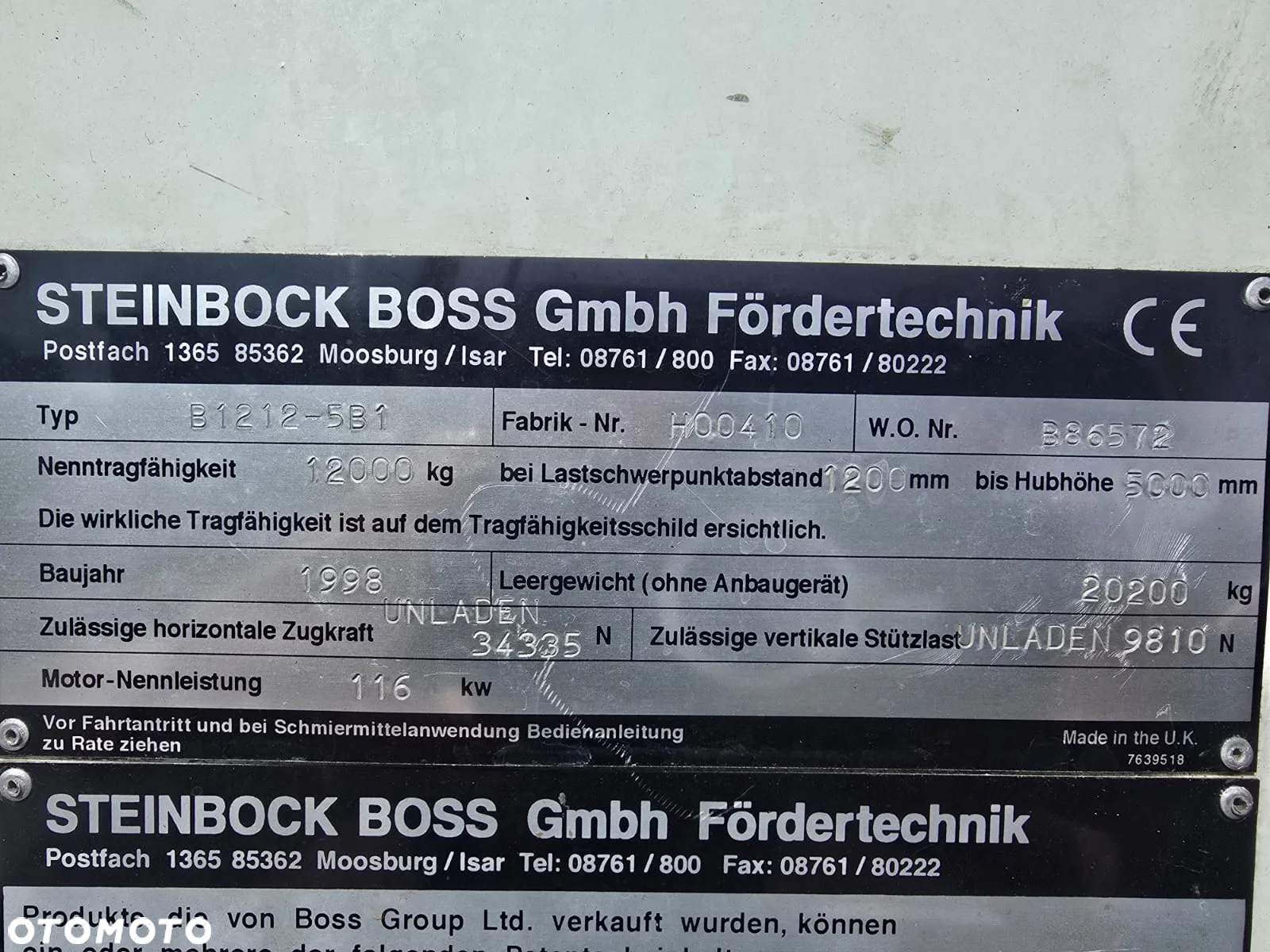 Steinbock Boss Hyster B1212-5B1 - 5