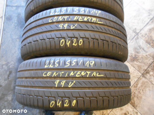 Opony 225/55r19 continental premium contact 6 6,8mm lato komplet - 2