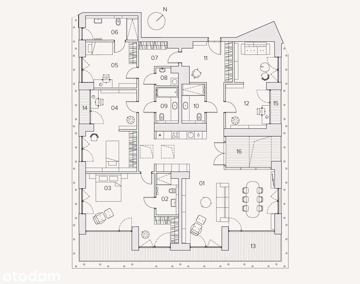 Penthouse 196 m2| Absolutna autonomia| Kameralna skala| Prywatny park - Pełny obrazek: 4/5