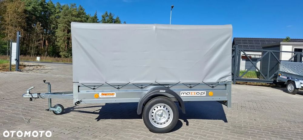 Neptun DOSTAWA Przyczepka 236x129x110cm N7-236 ptw Lekka przyczepa jednoosiowa ze stelażem i plandeką h-110cm! UCHYLNA!GN128 - 2