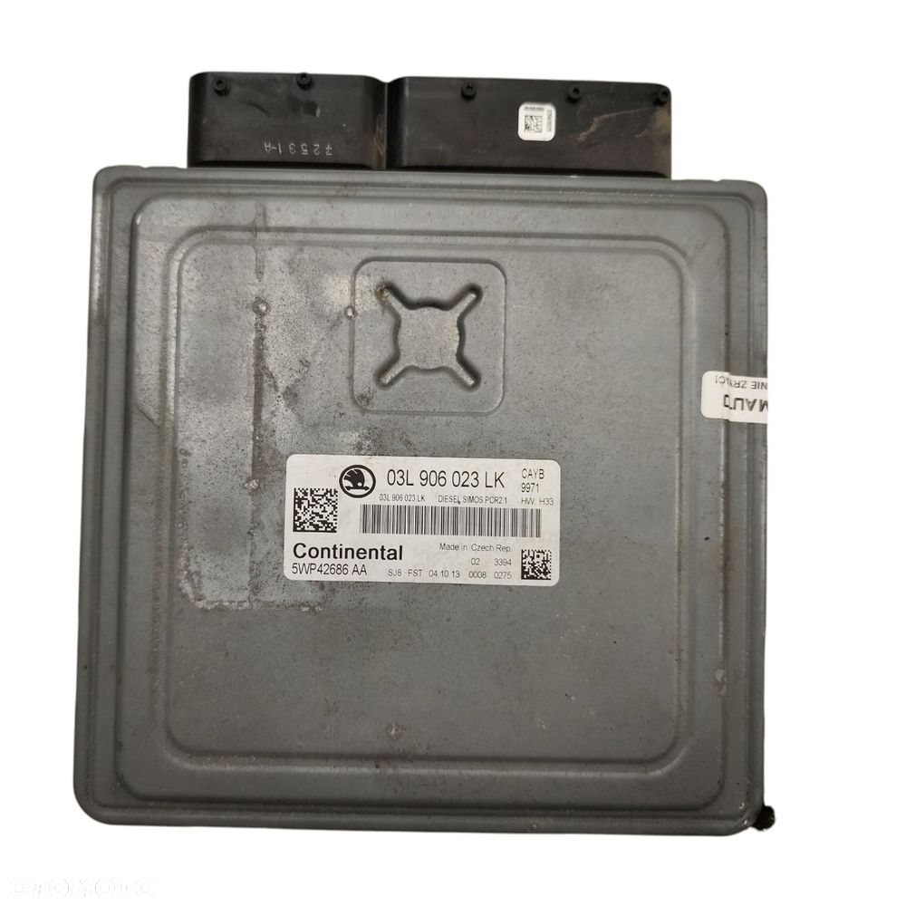 KOMPUTER SILNIKA SKODA RAPID 1.6 TDI CAYB 03L906023LK - 3