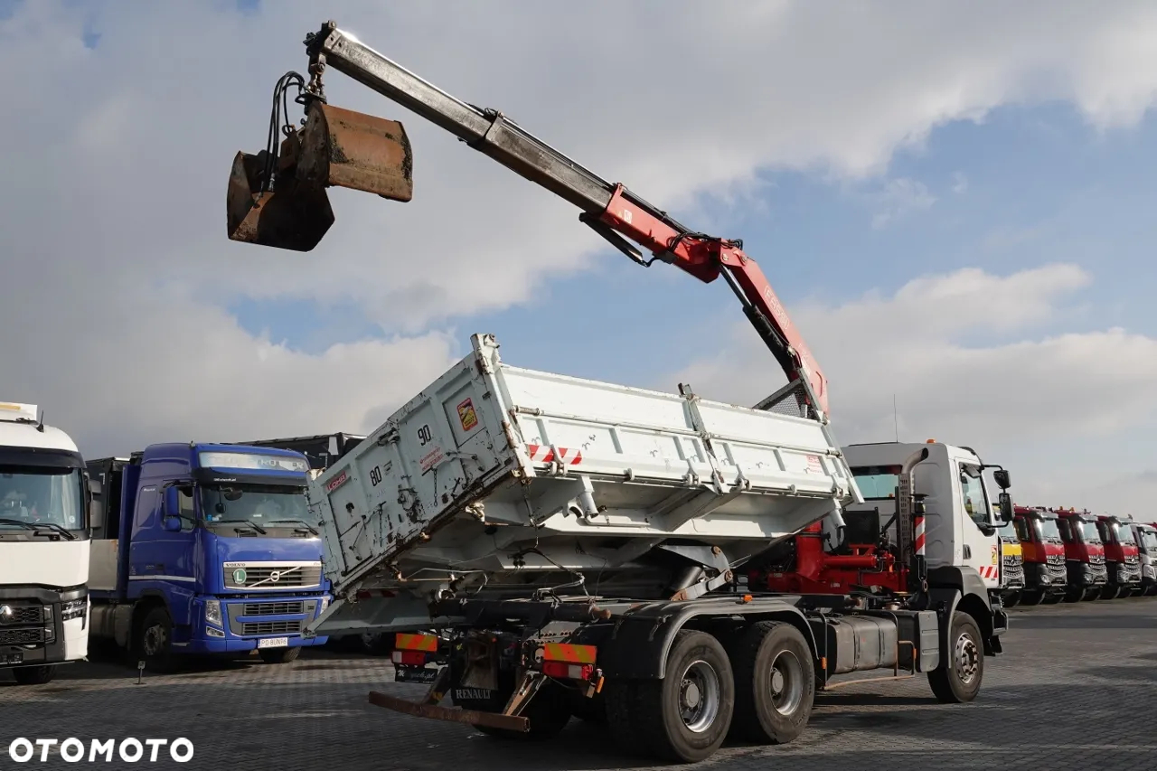 Renault KERAX 410 / 6x4 / WYWROTKA + HDS FASSI F150 / HYDROBURTA / BORDMATIC - 7