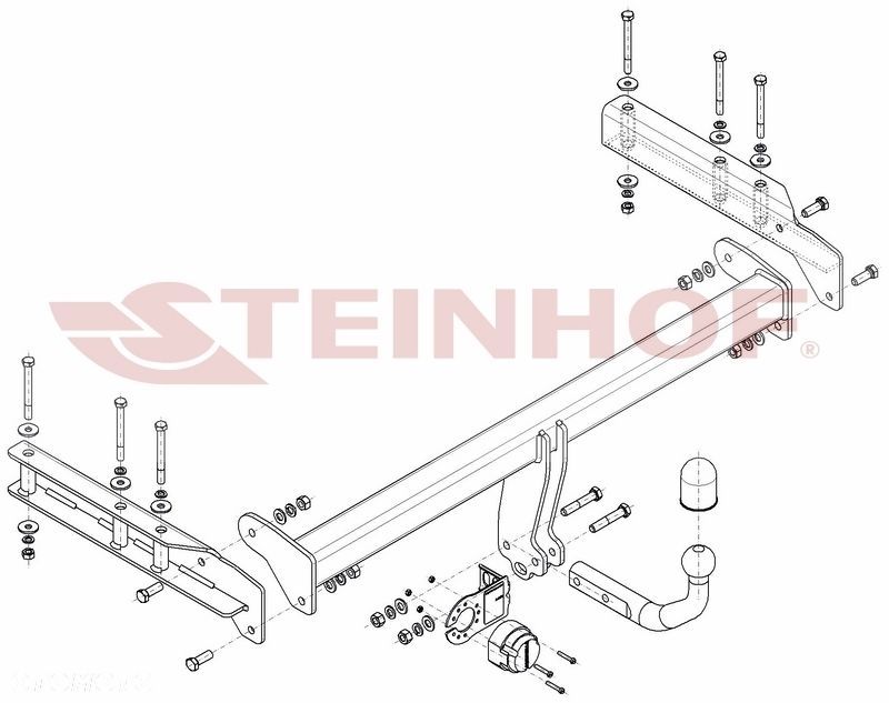 Hak Holowniczy + WIĄZKA 7PIN do Audi A6 C5 Allroad od 2000 do 2005 - 2