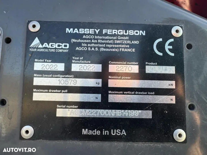 Massey Ferguson 2270 tp presa inalta densitate baloti dreptunghiulari - 31