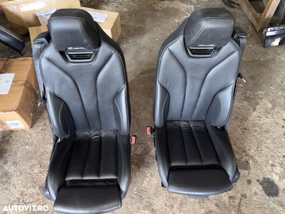 Scaune fata bmw m4 f83 cabrio piele neagra incalzite - 3