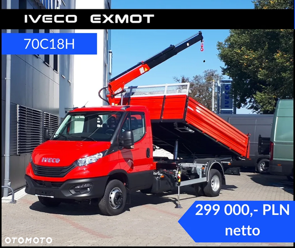 Iveco Daily 70C18H wywrotka + żuraw,