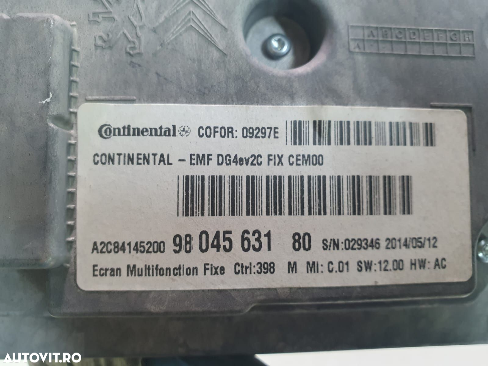 Display navigatie 9804563180 Citroen DS5 1 [2012 - 2015] 2.0 hdi - 2