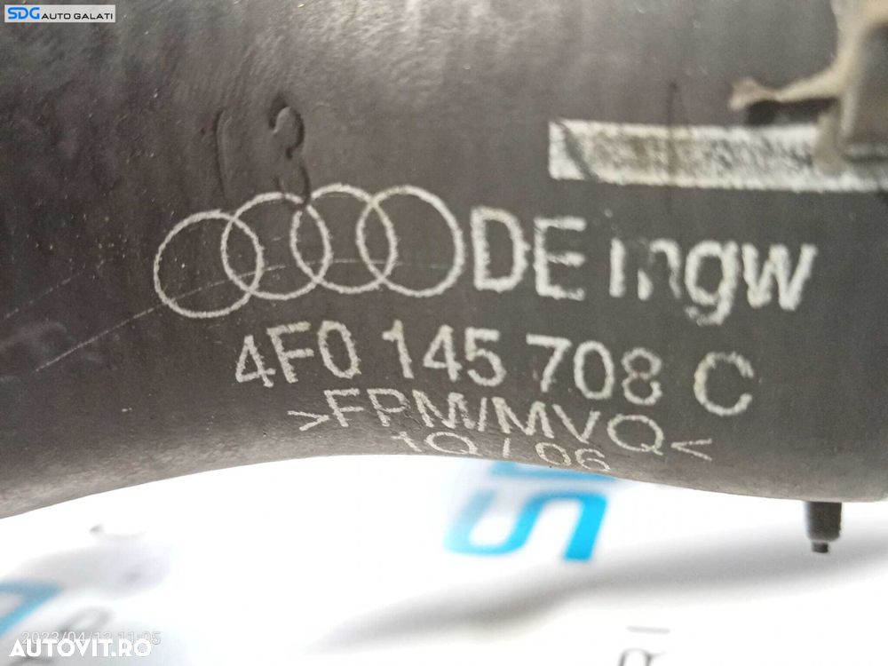 Furtun Conducta Teava Presiune Aer Radiator Intercooler Audi A6 C6 3.0 TDI ASB BNG BMK 2005 - 2011 Cod 4F0145980 4F0145708C - 5