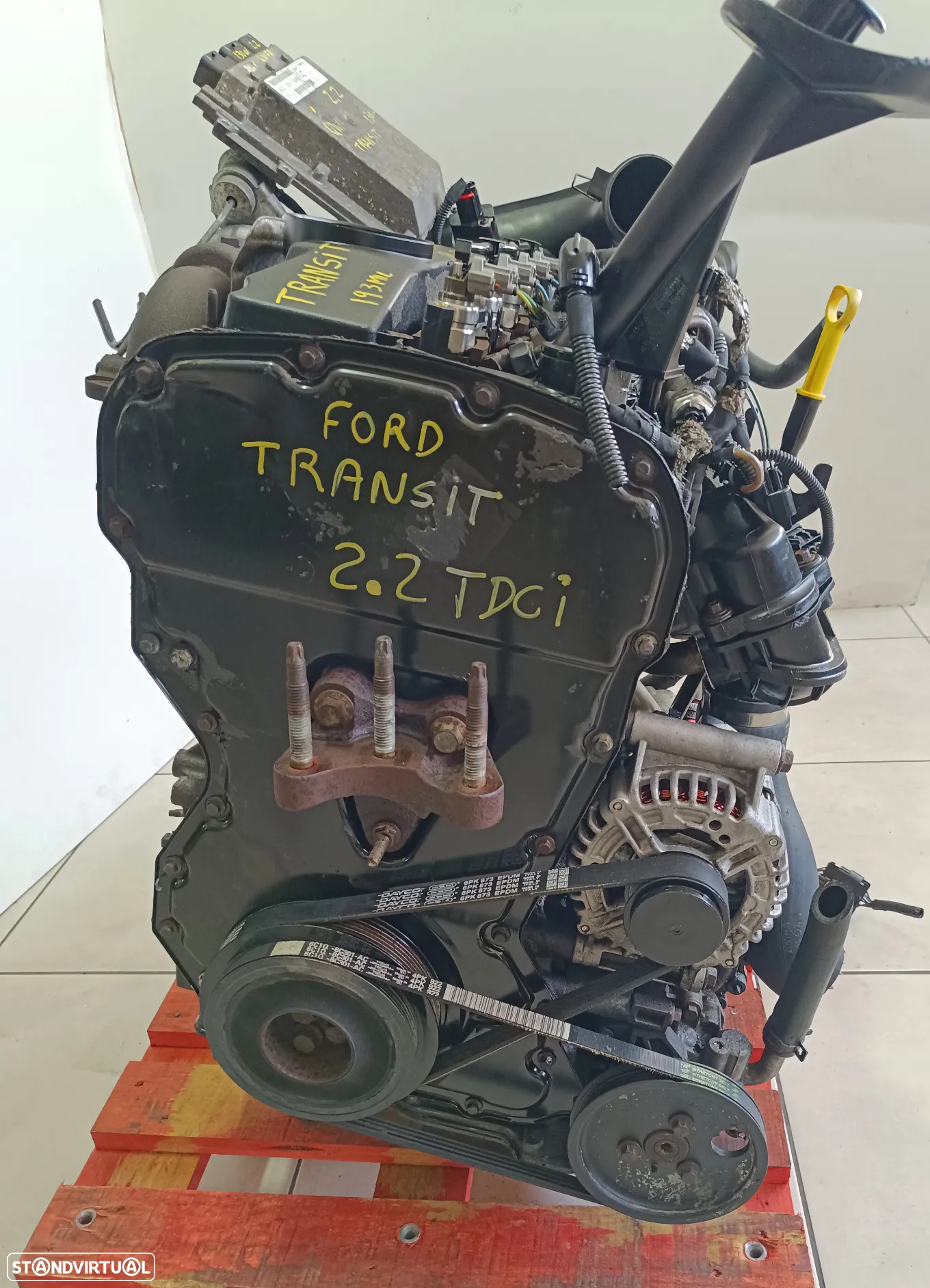 Motor Ford Transit 2.2TDCI 130cv QWFA - caixa 5 velocidades 6C1R-7002-NC centralina 8C11-12A650-CE - 4HV 4HU 4HH - 3