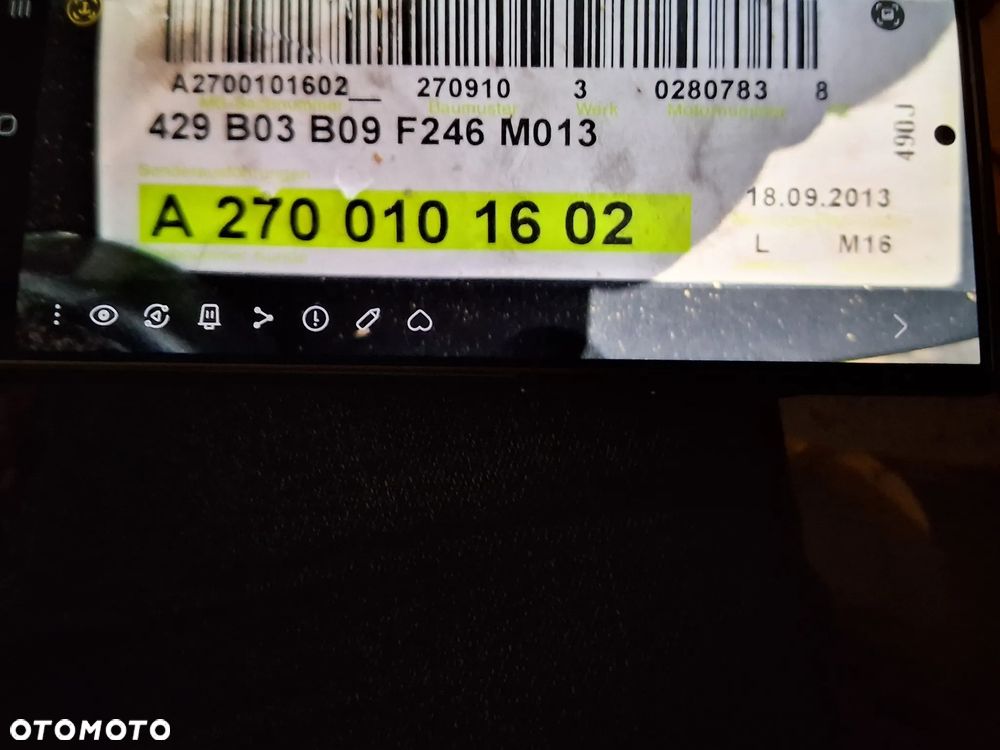 MERCEDES  B-KLASA B200 CGI 156 KM 115 KW 270.910 ,A2700101602  A 176 CLA GLA - 6