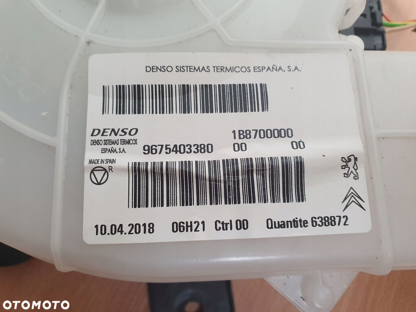 WENTYLATOR DMUCHAWA CITROEN C4 PICASSO II SPACETOURER 9675403380 - 9