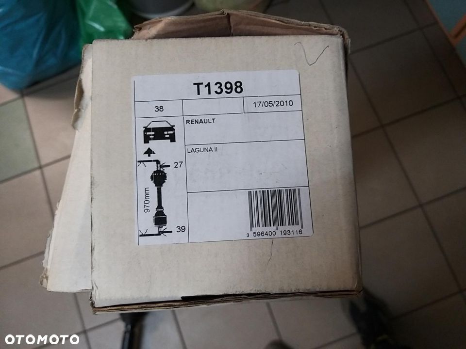 Półoś napędowa przód Prawa  967 mm RENAULT LAGUNA II 1.9D 03.01-12.07 - 3