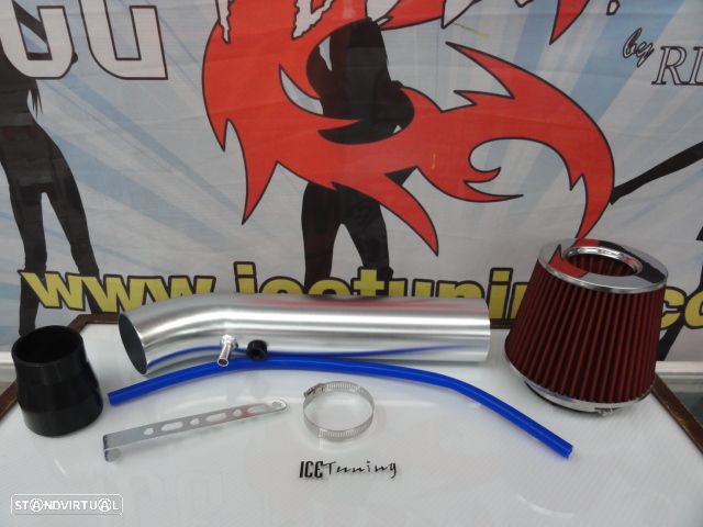 Kit admissão direta com tubo em alumínio + filtro de ar para Honda civic 92-00 (EG, EH, EJ, EK) - 7