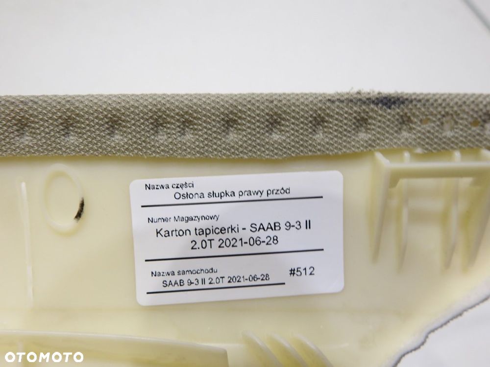 OSŁONA SŁUPKA PRAWY PRZÓD SAAB 9-3 II 12785376 - 9