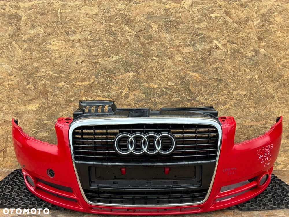 AUDI A4 B7  LY3J  ZDERZAK PRZÓD   HALOGEN GRILL  KOMPLET 8E0807437AG - 1