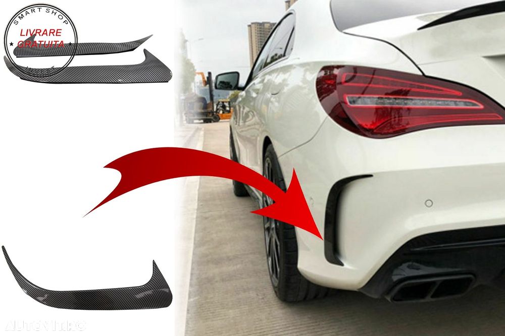 Ornamente bara spate flapsuri Mercedes CLA W117 (2014-2018) Carbon Edition- livrare gratuita - 1