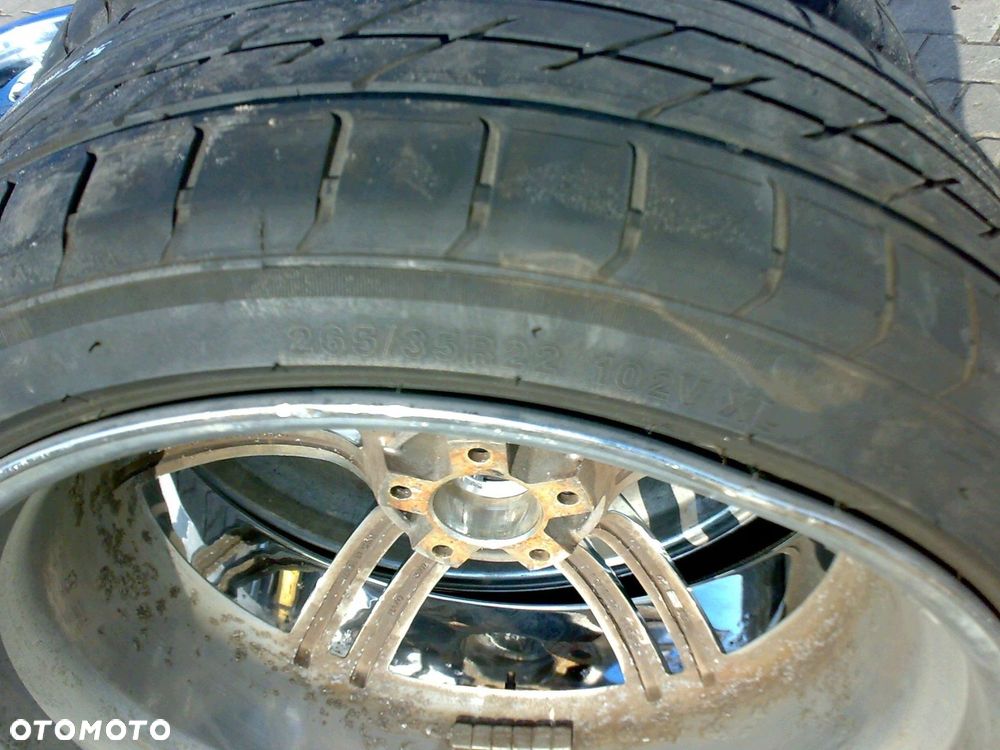 chevrolet camaro v 2009 2015 koła felgi 22'' chrom 5x120 bazo 265/35r22 - 6