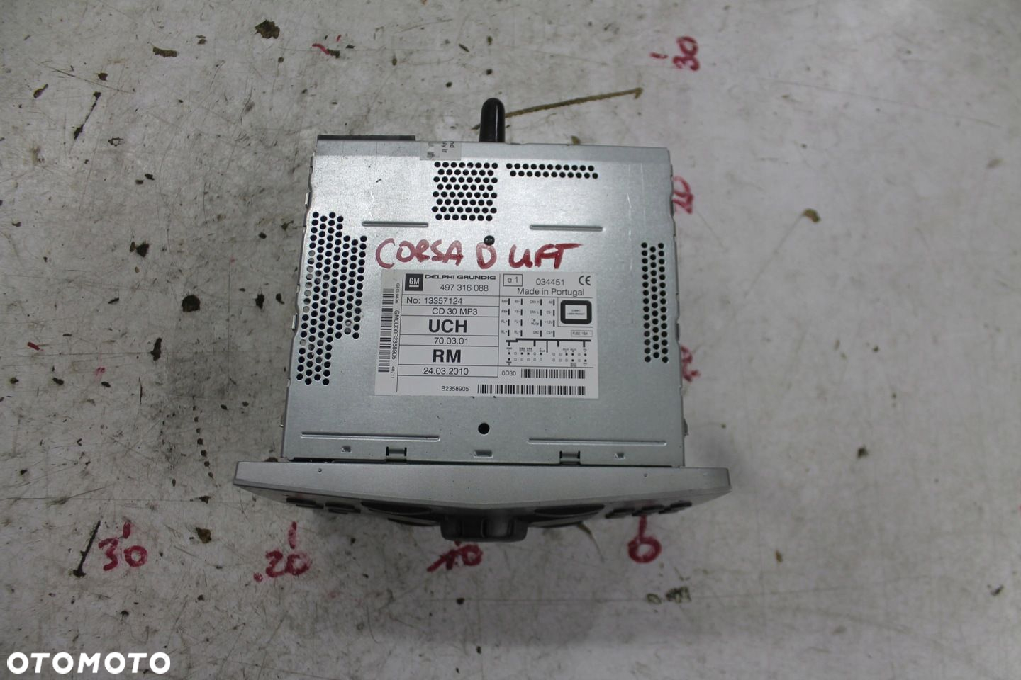 RADIO CD CD30 MP3 FABRYCZNE 13357124 OPEL CORSA D LIFT 11-14 - 2