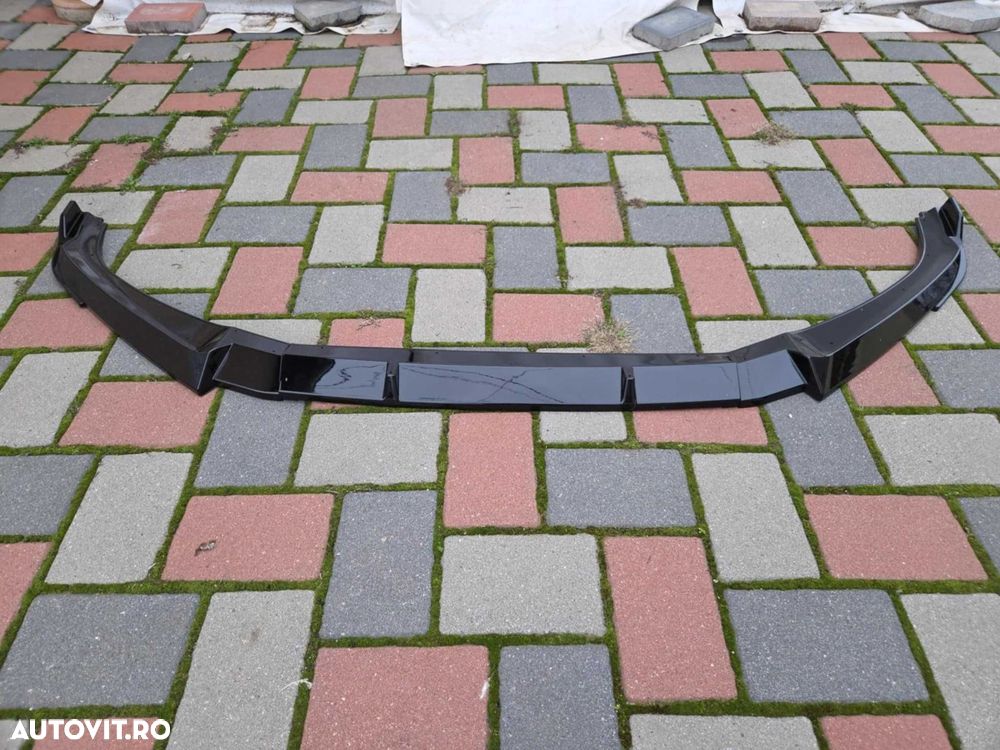 Lip Prelungire Extensie Bara Fata Audi A4 B9 Sline 17-19, Negru Lucios - 8