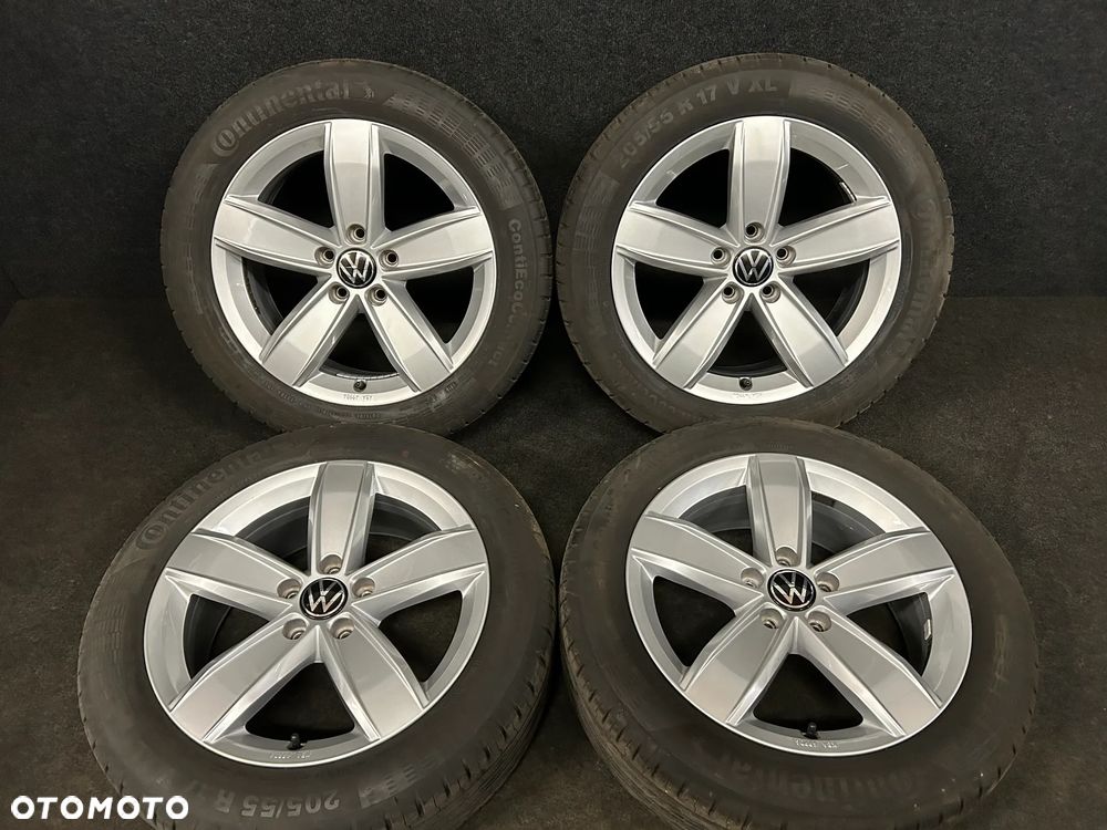 Alufelgi VW Golf 8, 7, 6, 5, Touran, Caddy, Sportsvan 17 cali 5x112 4szt. Opony Continental 205/55/17 95V XL 4szt. Ładne! - 1