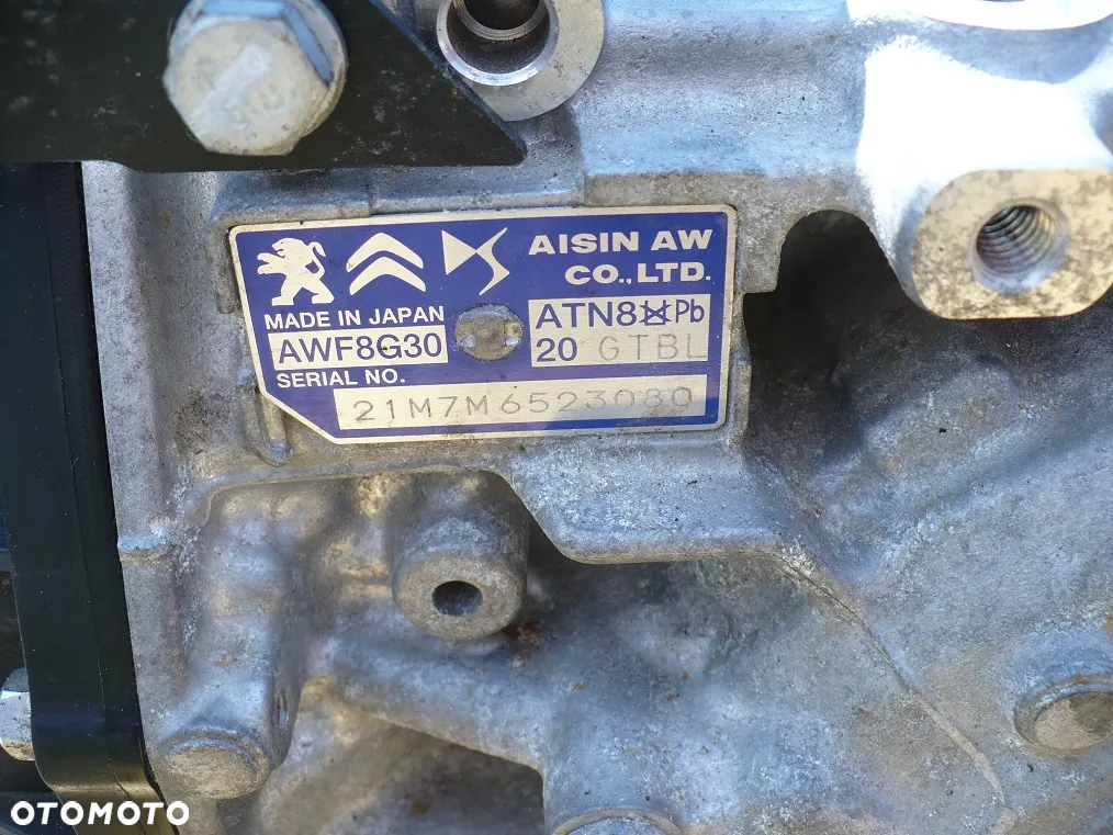 AUTOMATYCZNA SKRZYNIA BIEGOW 20GTBL AWF8G30 800KIL. PRZEBI. AUTA GRUPY PSA. - 9