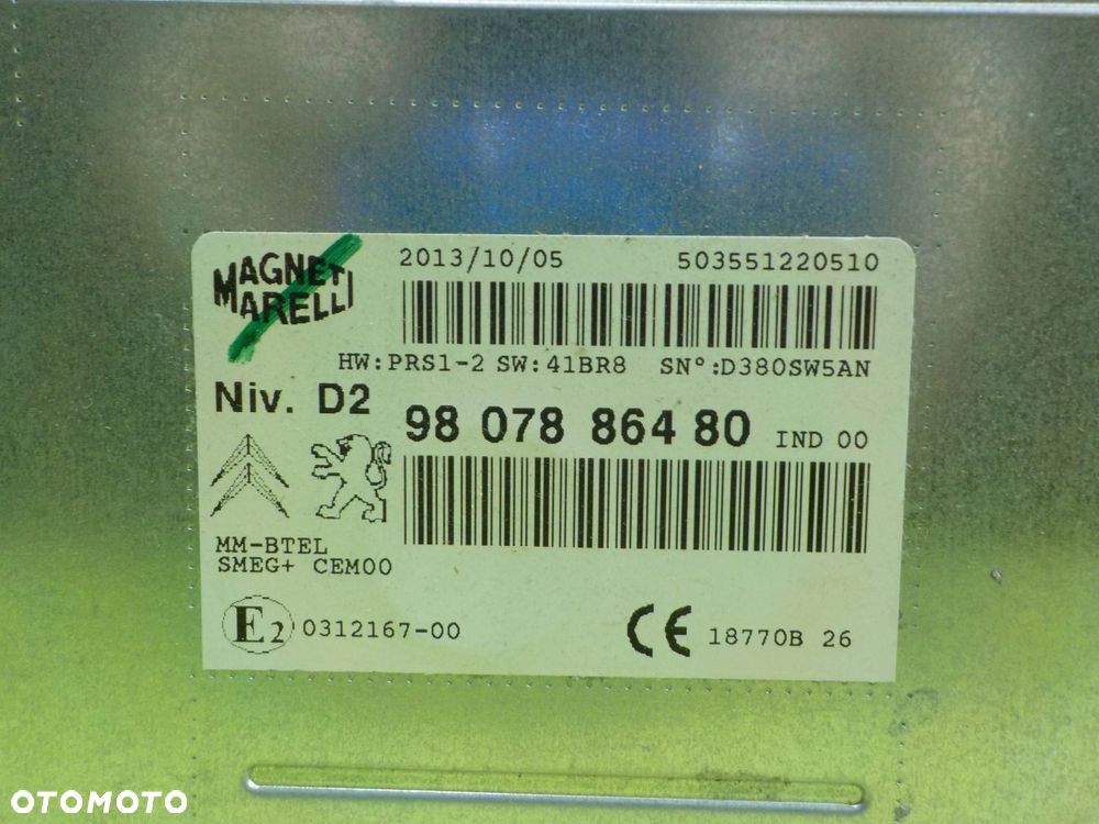 CITROEN C4 PICASSO II 1.6 E-HDI 13r 5D radio 9807886480 - 3