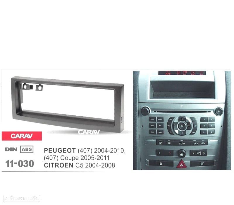 MOLDURA ADAPTADOR PRETO RADIO 1-DIN PARA PEUGEOT 407 COUPE CITROEN C5 - 2