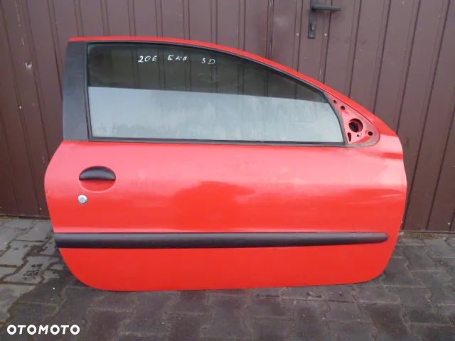 DRZWI PRAWY PRZÓD PRAWE PRZEDNIE PEUGEOT 206 EKB 3D KOMPLETNE - 1