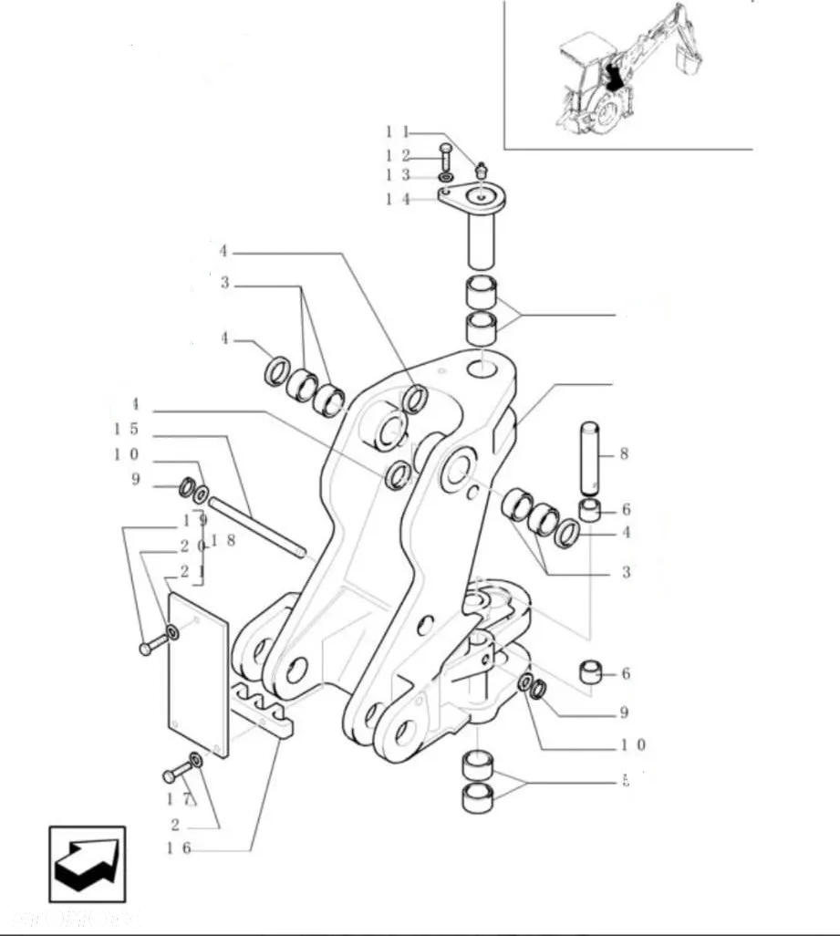 Konik obrotu 85801027 New Holland LB 110 - 12