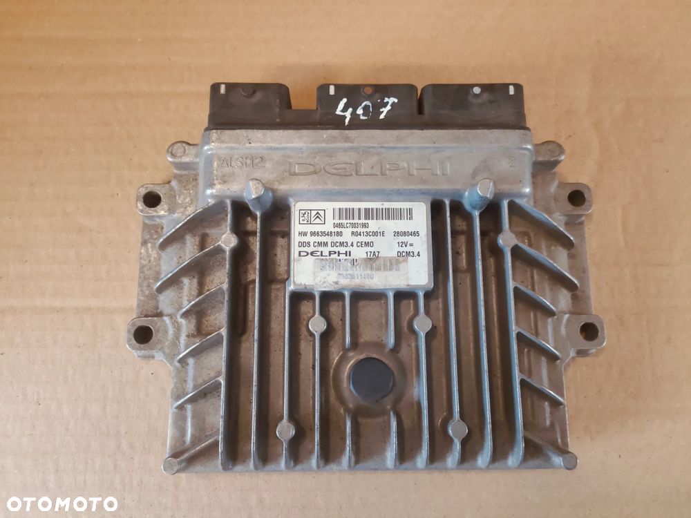PEUGEOT 407 2.0 HDI STEROWNIK SILNIKA 9663548180 - 2