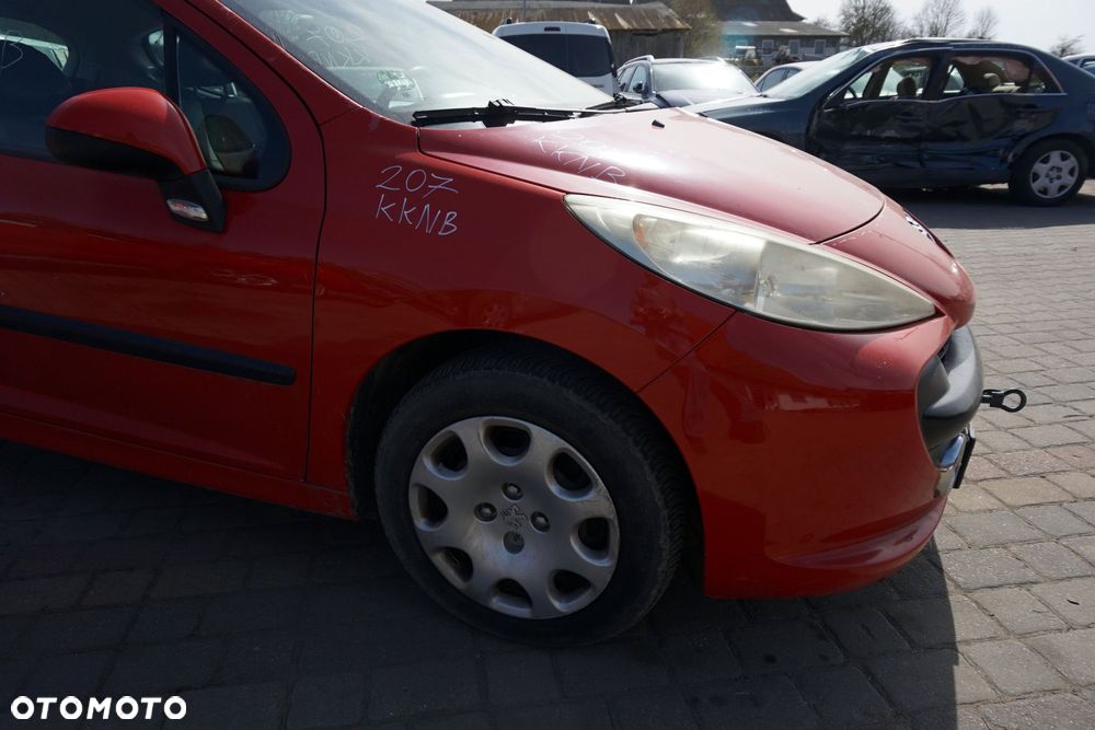 MASKA ZDERZAK BŁOTNIKI LAMPY 207  KKNB  PEUGEOT 2006-2009 CZERWONY PRZÓD KOMPLETNY - 16