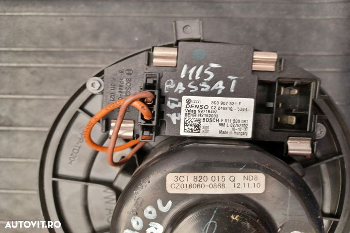 Ventilator aeroterma 3C1820015Q 3C1820015Q Volkswagen VW Passat B7 [2 - 4