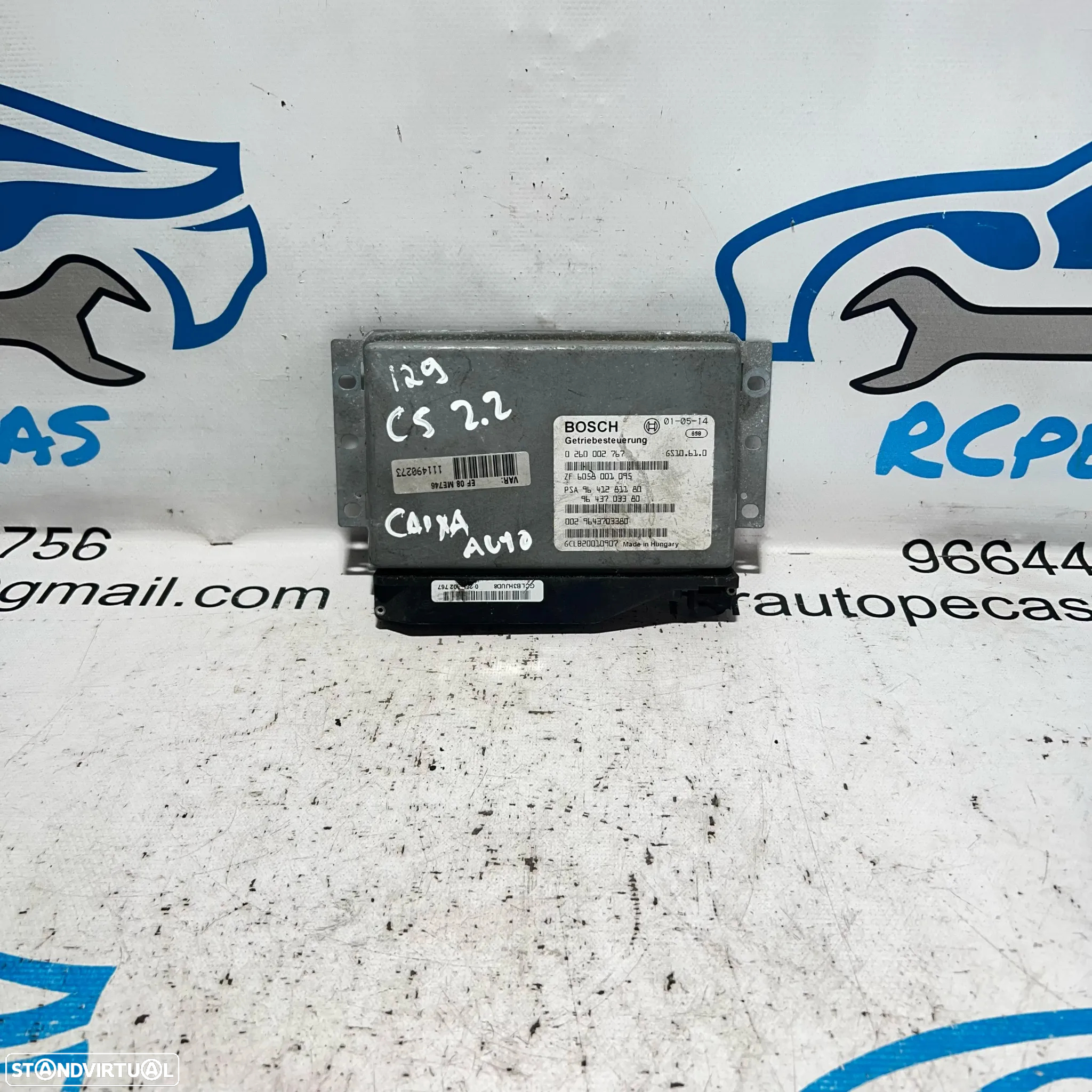 .Centralina Original Caixa Velocidades Bosch PSA Peugeot Citroen DS 96 412 811 80 / 0 260 002 767 - 3