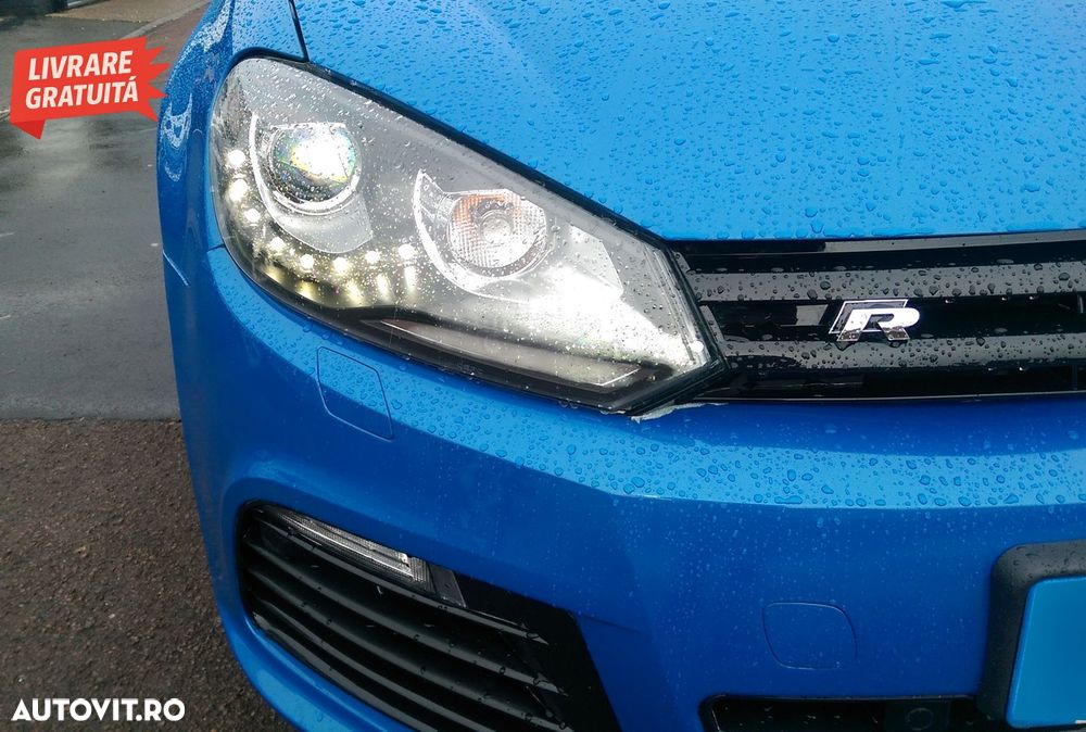 Faruri LED VW Golf 6 VI (10.2008-2012) DAYLIGHT DRL GTI Look Negru- livrare gratuita - 11