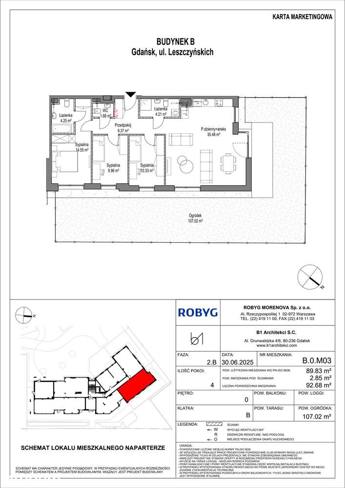4-pokojowe mieszkanie 89m2 + ogródek Bezpośrednio - Pełny obrazek: 2/15