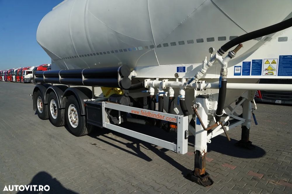 Feldbinder / REMORCA CIMENT / 3 COMPARTIMENTE / 37.000 L / SILOC / PENTRU MATERIALE VRAC / AXĂ RIDICATĂ / SAF / JANTE DIN ALIAJ - 9