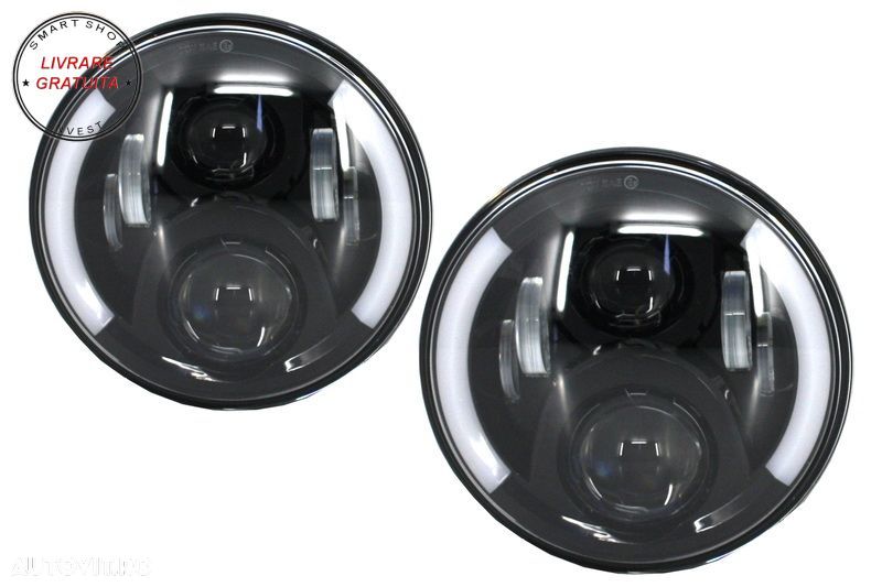 Faruri Full LED CREE Jeep Wrangler JK (2007-2017) Mercedes G-Class W463 (1989-2017- livrare gratuita - 1
