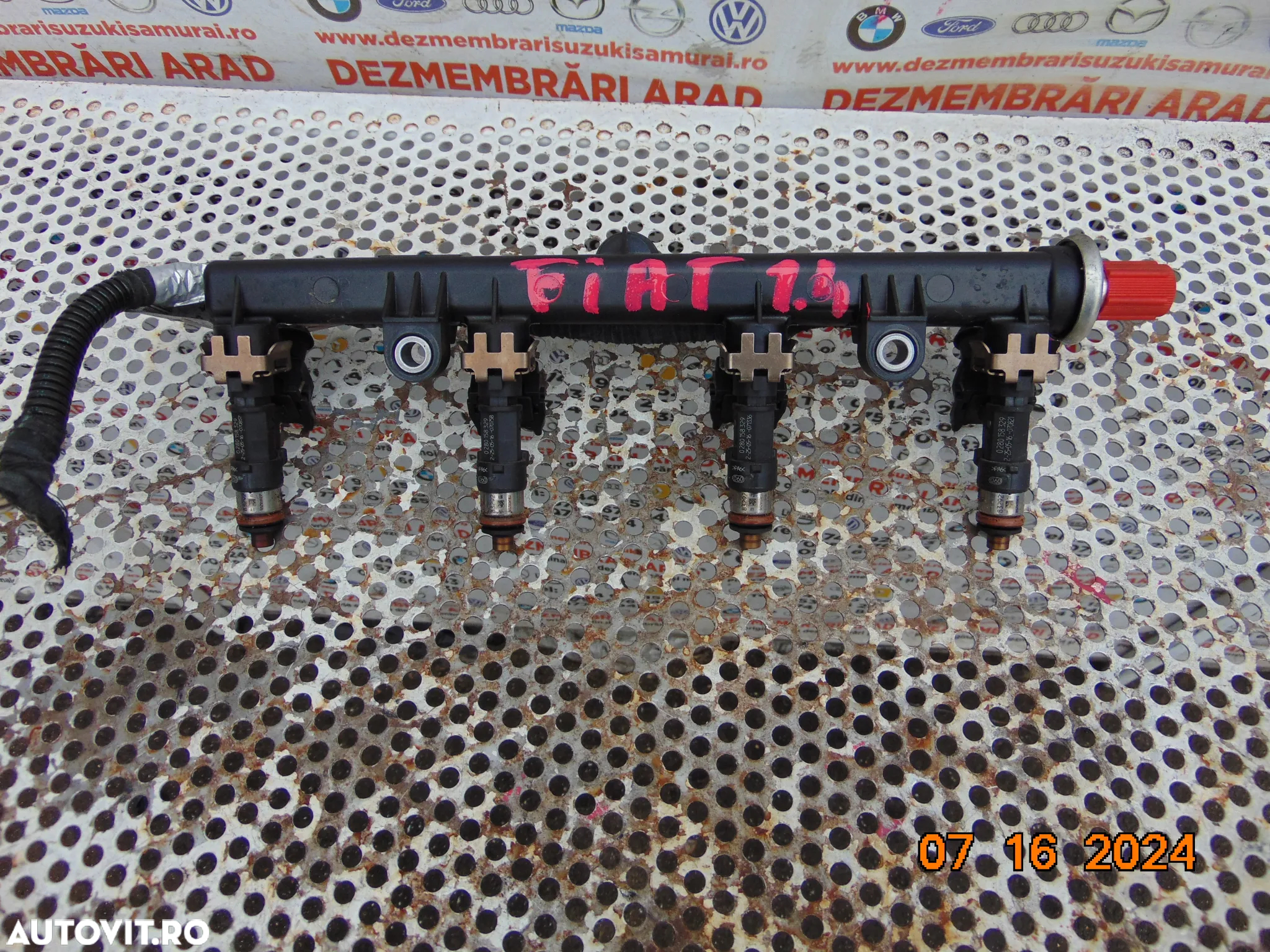 Rampa injectoare Fiat Tipo 1.4 euro 6 pansa 500 fiat 1.4 cod 0280151302 - 3