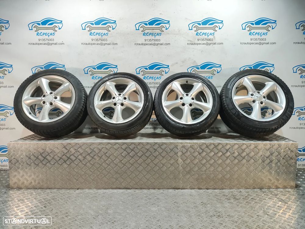 - Conjunto Jantes 17 Originais Mercedes Benz Class C W203 7,5J 8,5J ET34 ET36 5x112 - 12