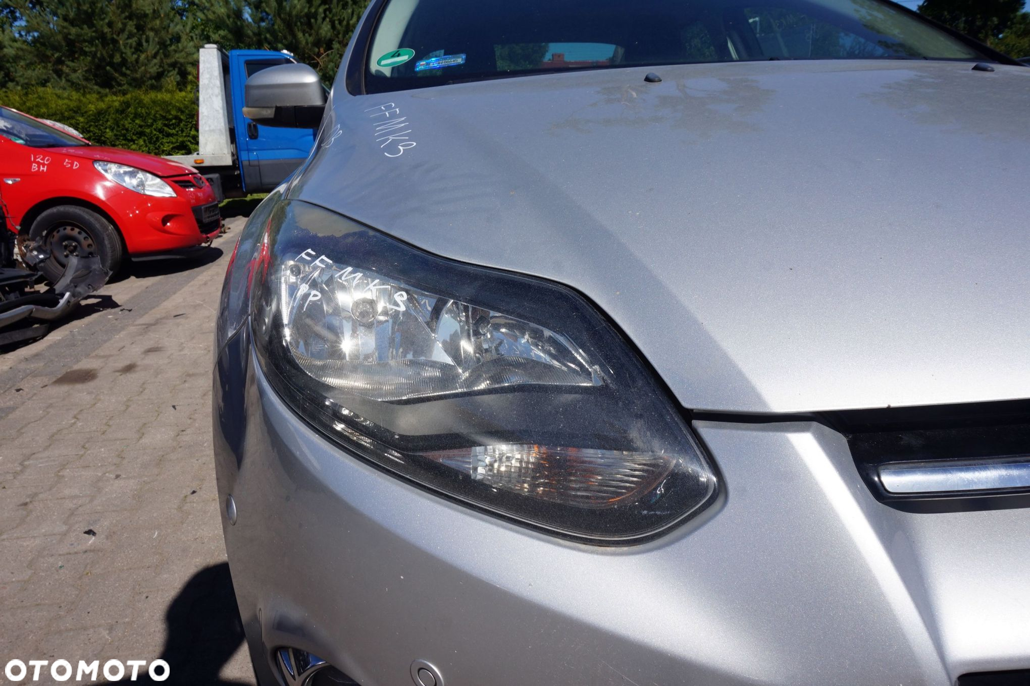 MASKA ZDERZAK BŁOTNIKI LAMPY FOCUS III MK3 OB 0B  FORD 2010-2014 SREBRNY PRZÓD KOMPLETNY - 21