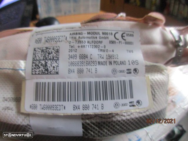 Airbag Cortina 8X4880741B AUDI A1 SPORTBACK 8X FASE 2  2017 1.6TDI 115CV 5P PRETO ESQ - 4