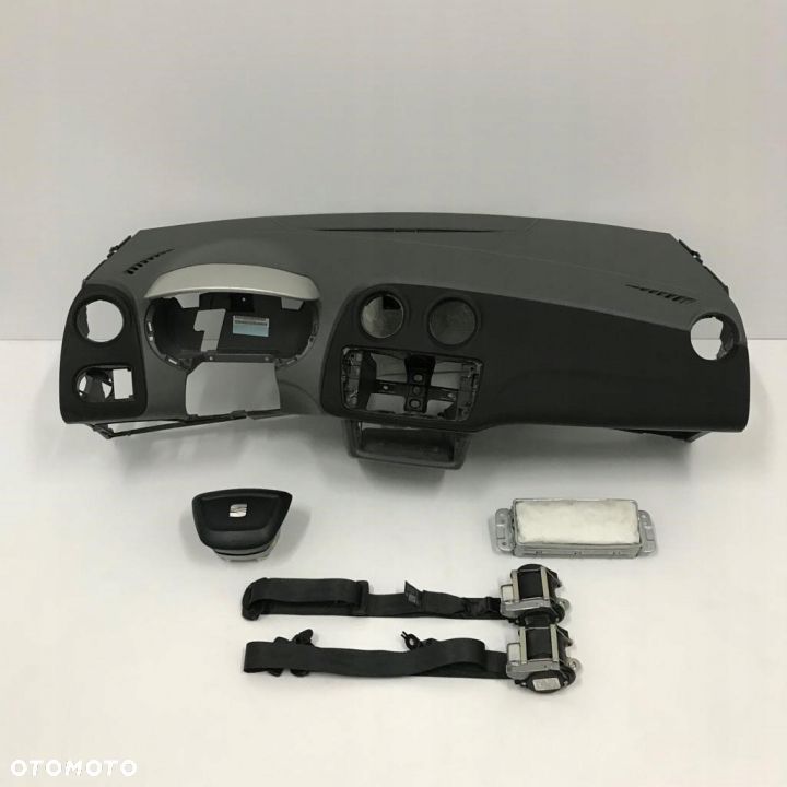 SEAT IBIZA 6J DESKA ROZDZIELCZA KONSOLA KOKPIT PULPIT PODUSZKI AIRBAG AIR BAG PASY KIT SET - 1