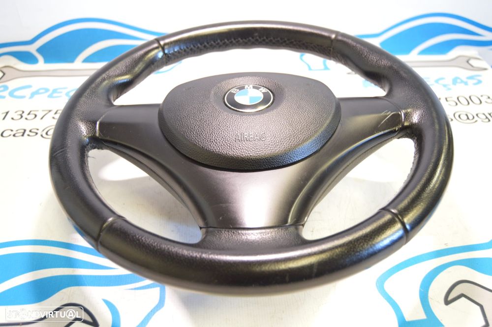 VOLANTE GUIADOR COMPLETO BMW SERIE 1 E87 SERIE 1 E81 E82 COUPE E88 CABRIO PELE AIRBAG - 4