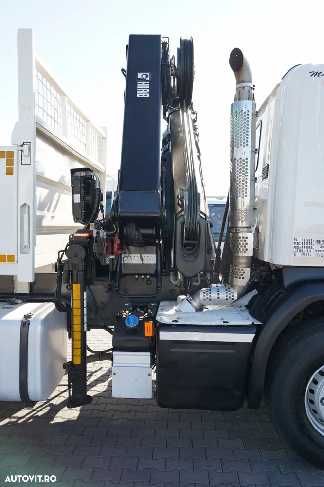 Scania P 410 / 6x4 / BASCULĂ - 6 M + HIAB XS 211 HDS / RADIOCOMANDĂ / EURO 6 / ROTARE / GRABĂ - 18