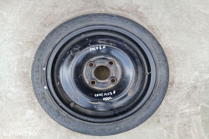 Roata de rezerva slim R14 6N0601025G 31/2J14H2 ET42 105/70 R14 6N0601 - 1