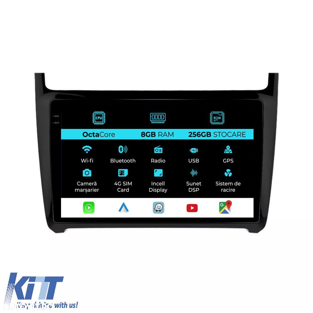 Navigatie Dedicata Volkswagen Polo (2009-2018), Incell 9Inch, 8Gb Ram, - 1